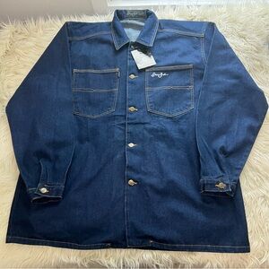 NWT Sean John Denim Jean Jacket Blue Dark Wash Men’s Size XL Vintage NEW